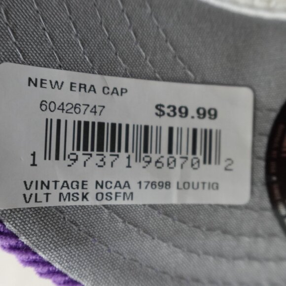 LSU Tigers Hat Purple Embroidered Corduroy Snapback Retro Official New Era - Picture 6 of 7